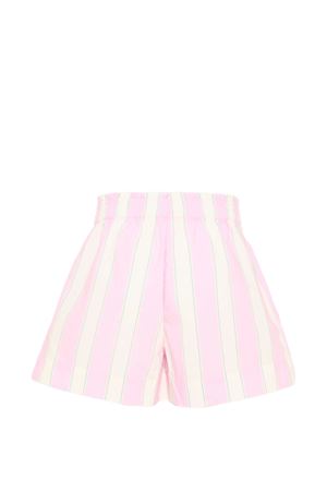 Shorts in nylon rosa con motivo a righe SAINT BARTH KIDS | MEA00100897L